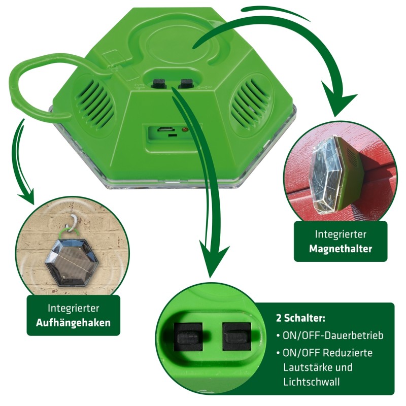 Уред за прогонване на птици Gardigo Solar Bird Repeller 360°