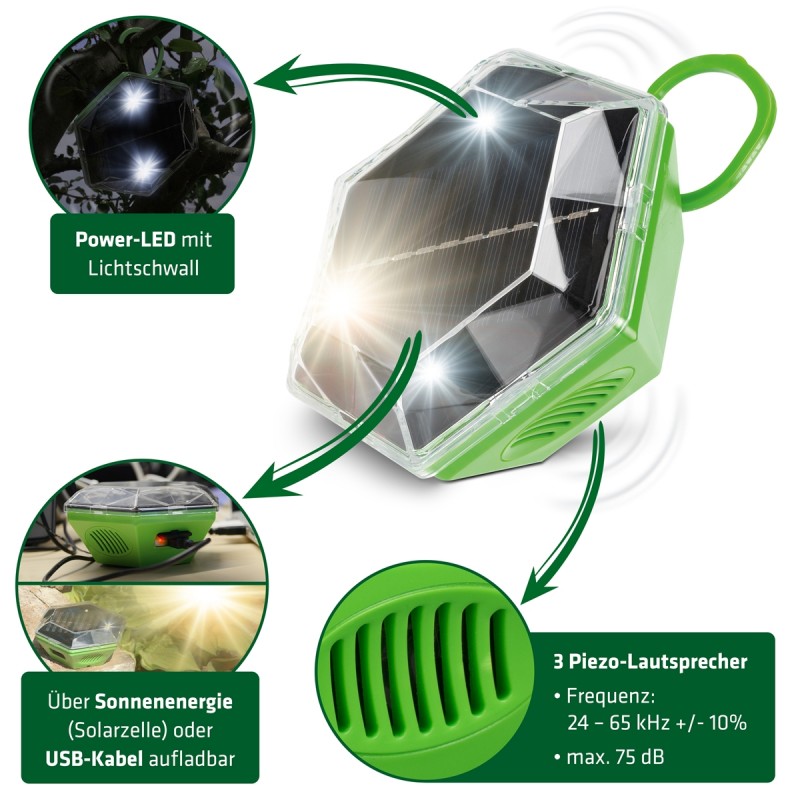 Уред за прогонване на птици Gardigo Solar Bird Repeller 360°